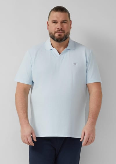 s.Oliver - male - Katoenen piqué polo met kledingstukverf