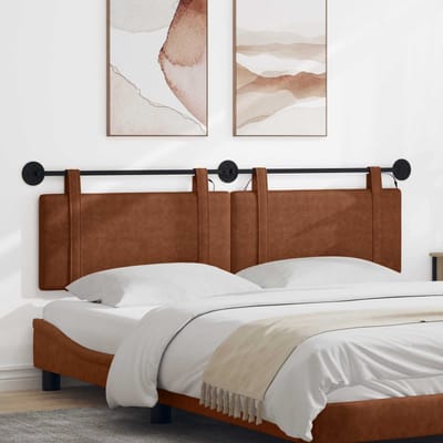 vidaXL - Hangend - hoofdbord - Bruin - Antiek - PU