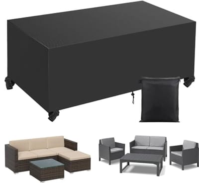 Tuinmeubelhoes - Beschermhoes - Meubels Beschermen - Waterdicht Stofdicht - 242x162x100cm - Zwart