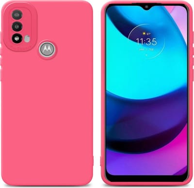 Cadorabo Hoesje geschikt voor Motorola MOTO E20 in FLUID ROOD - Beschermhoes gemaakt van flexibel TPU silicone Cover Fluid Case