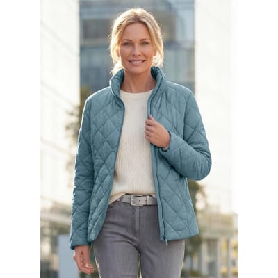 Licht gewatteerd jasje - grijsgroen - Gr. 19 van Goldner Fashion