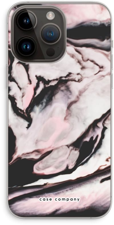 Case Company® - Hoesje geschikt voor iPhone 14 Pro Max hoesje - Roze stroom - Soft Cover Telefoonhoesje - Bescherming aan alle Kanten en Schermrand
