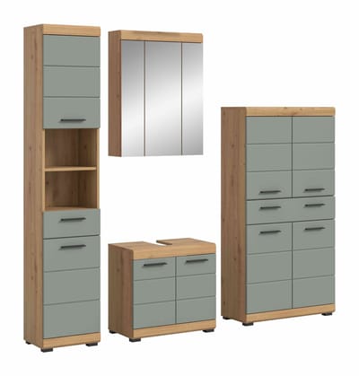 Scout badkamercombinatie salie MDF TZ Artisan eiken NB - 34x186x191cm
