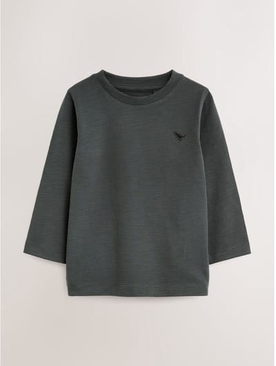 Next - Jongens - Effen T-shirt met lange mouwen - Grijs