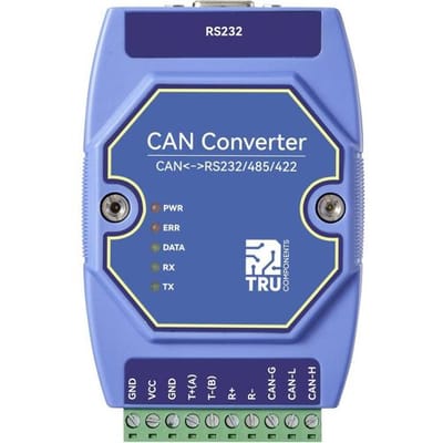 TRU COMPONENTS TC-ECAN-401 Multifunctionele module Modbus-RTU, CAN Bus, RS-485, RS-422, RS-232 12 V/DC, 24 V/DC 1 stuk(s)