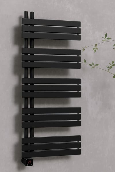 Elektrische badkamer radiatorViolet Premium . 500x 1390 Zwart Elektrische radiator badkamer radiator