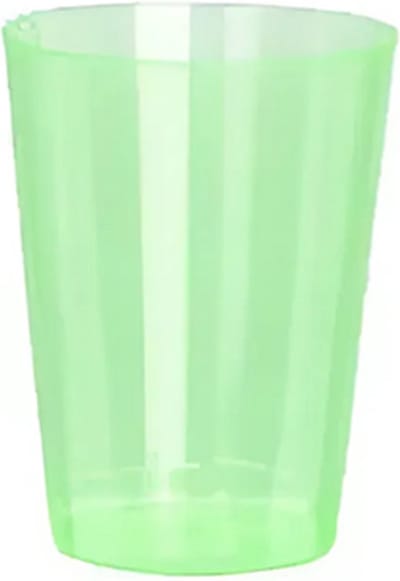 Excellent Houseware Beker - 6x - groen - kunststof - 280ml - herbruikbaar glas