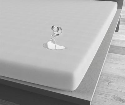 Peuter / junior / kinder waterdicht incontinentie hoeslaken / plaszeil (bij bedplassen kinderen) / matrasbeschermer / protector / molton wit 70 x 140 cm FIJNE KWALITEIT (beddengoed slaapkamer / kinderkamer)