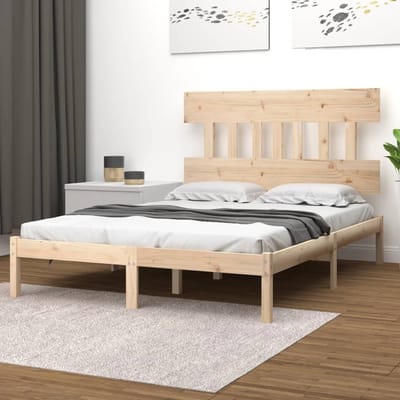 vidaXL - Bedframe - massief - hout - 140x200 - cm