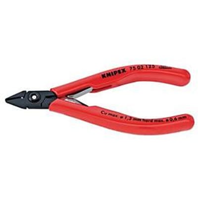 Knipex 75 12 125 Elektronica en fijnmechanica Zijkniptang Met facet 125 mm