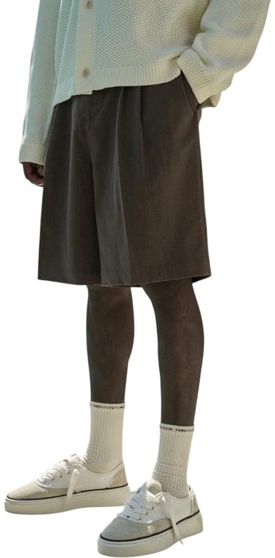 The Couture Club Heren Korte Broek Bruin TCCM3086 Smart Bermuda