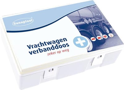 ​Vrachtwagen EHBO-Koffer B – Complete Verbanddoos voor Bedrijfswagens met Wandhouder​