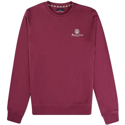 Aquascutum Active Small Logo Bordeaux Sweatshirt