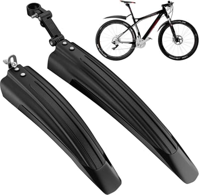 Daity Spatbordenset voor de fiets - verstelbare spatbordenset - voor- en achterspatborden - snelsluiting - verbreed en verdikt - geschikt voor mountainbikes en stadsfietsen - bescherming voor wielen van 20-26 inch.