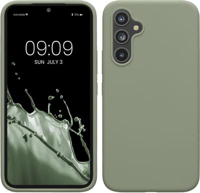 kwmobile telefoonhoesje geschikt voor Samsung Galaxy A54 5G - Hoesje met siliconen coating - Smartphone case in grijsgroen