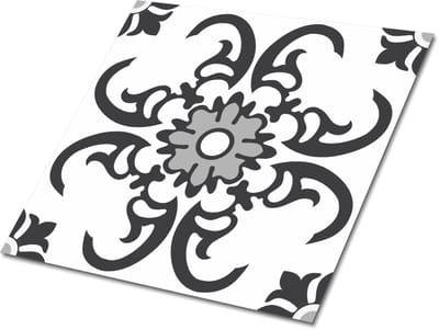 Tulup PVC Tegels - Arabische Decoratie Vinyl Tegels - 30 cm x 30 cm - Grijs Zelfklevende Vinyltegels - 9 stuks - Zelfklevende PVC Tegels - Mozaïek Plaktegels - Vloer Tegels PVC - Plaktegels keuken en Badkamer