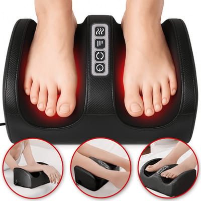 Boncy® Premium Voetmassage Apparaat Met Verwarmingsfunctie - Voet Massage Bloedsomloop - Voetmassageapparaat Cadeau