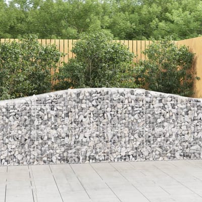 vidaXL - Schanskorven - 2 - st - gewelfd - 400x50x80/100 - cmg - ijzer