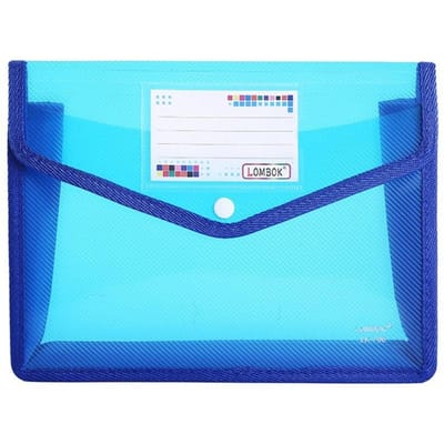 A5 Plastic Dossiermappen Grote Capaciteit Kantoor Documententas Etui Envelop Map blauw