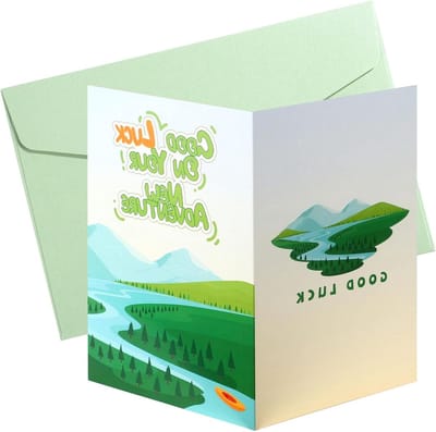Afscheidskaarten Veel Succes Nieuwe Avontuur 24x18cm Met Envelop Geluk Pensioencadeau