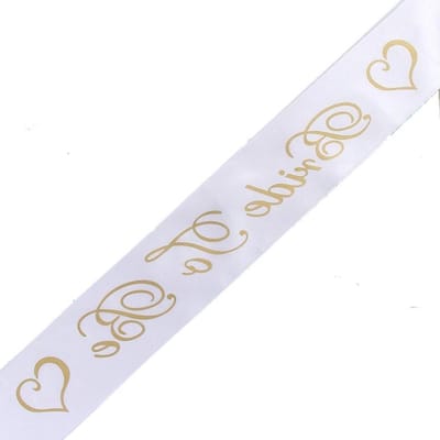 Bruidssjerp Kant - Bruiloft Accessoire - Bruidsfeest Versiering - Verfijnde Kant Details - 79 x 9.4 cm - Wit/Goud