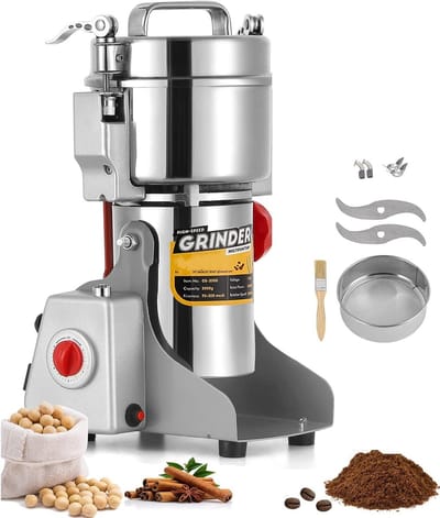 Royalty Line® FG21803 Kruidenmolen Elektrisch - Voor 800 gr - 2000W - Graanmolen Elektrisch - Grinder - Specerijenmolen
