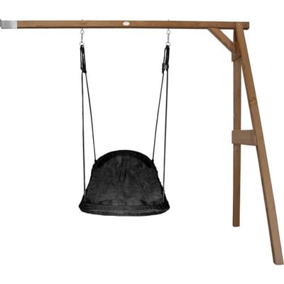 AXI Roxy Nestschommel met frame van hout in Bruin - Aanbouwschommel - FSC hout - Schommel met muurbevestiging, 1 nest schommel en 2 grondankers - Schommelset voor kinderen - 10 jaar Garantie!