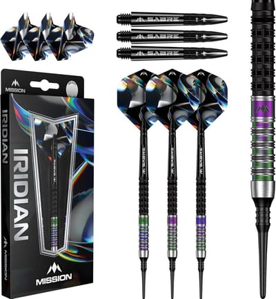 Dartpijlenset Soft Tip 90% Tungsten Zwart Koraal PVD Inclusief Accessoires
