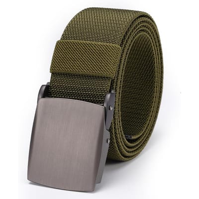 Herenriem Automatische Gesp Canvas Riem Heren Nylon Riem Heren Casual Sport Buiten Riem Heren 120cm black