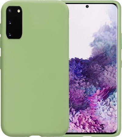 Hoesje - Geschikt voor Samsung Galaxy S20 - Sterk & Shockproof - Siliconen Case - Hoes Cover - Telefoonhoes - Groen