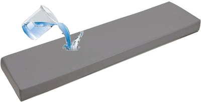 Bankkussen Zitkussen - Lange Kruk Kussen - Buiten Zitten - Waterdicht Kunstleer - 200x40 cm - Grijs
