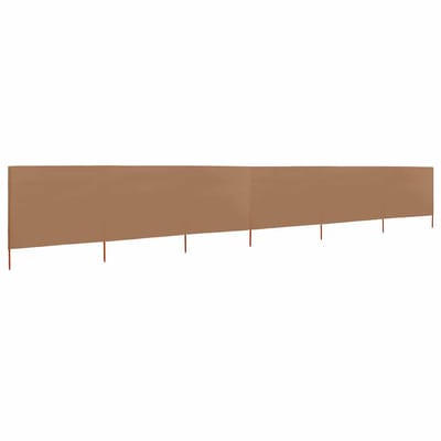 vidaXL - Windscherm - 6-panelen - 800x120 - cm - stof - taupe