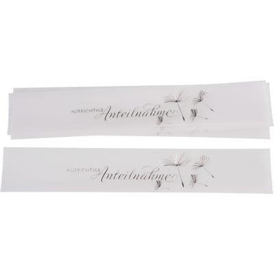 Banderol "Aufrichtige Anteilnahme"