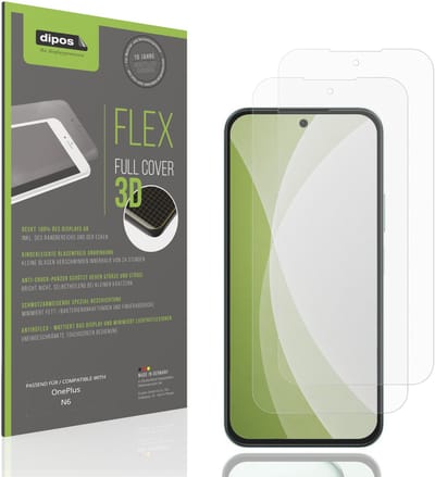 dipos FLEX – 2x Matte Screenprotector geschikt voor OnePlus N6 | Volledige Schermbescherming | Case-Friendly
