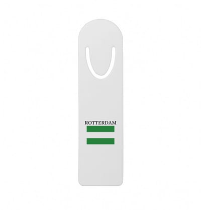 Hacebo® - Rotterdam metalen boekenlegger - Rotterdam - toeristen Rotterdammers - groen wit groen vlag - cadeautje - kado - Erasmusbrug - Zuid Holland Bladwijzer boekenleggers - 12.7 cm x 3.2cm