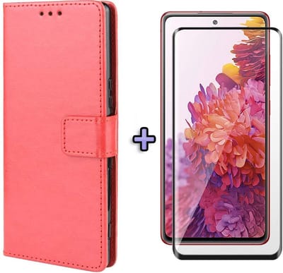 HB Hoesje Geschikt voor Samsung Galaxy S20 FE Rood - Portemonnee Book Case - Kaarthouder & Magneetlipje & Volledige Display Screenprotector