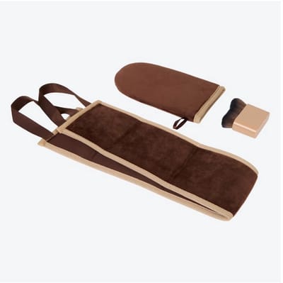Self-Tanning Application Set - zelfbruiner aanbrengset - Set van 3 : Brush / Glove / Applicator for the back - Selftan handschoen - Musthave viral hack