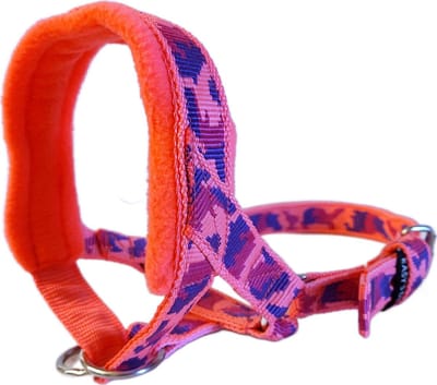Hoofdhalster hond - Anti trek - Maat L - Camouflage paars roze - Gevoerd - Antitrek hoofdhalster hond - Halster hond - Anti trek hond - Training band