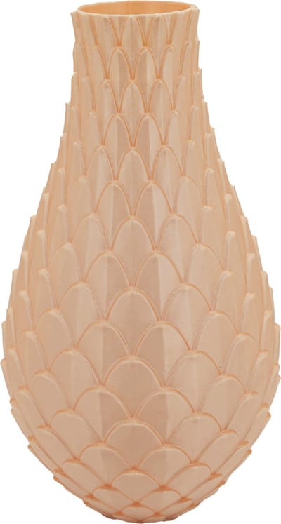 Sirena design vaas – Decoratieve vaas - Champagne - 3d geprinte vaas – geschikt voor droogbloemen - 25CM