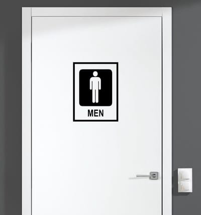 Deursticker - Men - Zwart 16x21