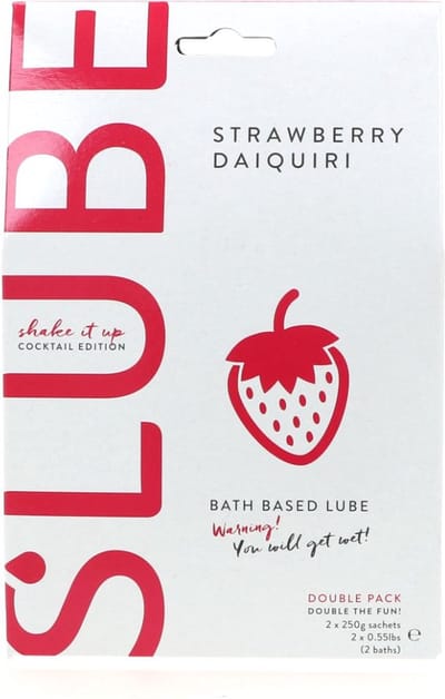 Slube - Strawberry Daiquiri - Double Bath Play - Body to Body Glijmiddel - 2 x 250 gram