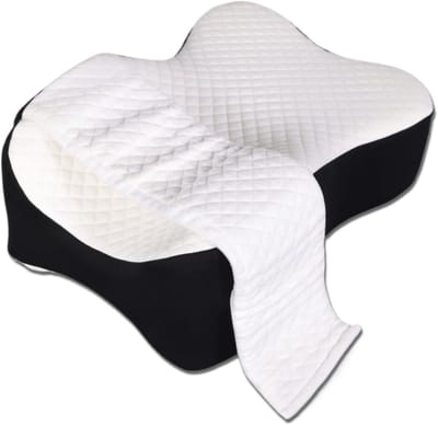 SOMNURA® Kniekussen voor Zijslapers - Orthopedisch - Beenkussen met Band - Memory Foam - Ergonomisch - Zijslaapkussen