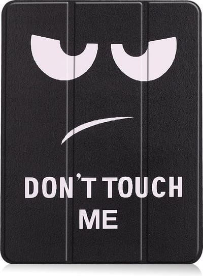 Hoesje - Geschikt voor Apple iPad Air 4 (2020) - 10.9 inch - 4e Generatie - Dun & Stevig - Trifold Bookcase - Hard Cover Case - Met Uitsparing Geschikt voor Apple Pencil - Hardcover Book - Tablet Hoes - Don't Touch Me