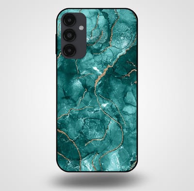 Smartphonica Telefoonhoesje voor Samsung Galaxy A24 4G met marmer opdruk - TPU backcover case marble design - Goud Groen geschikt voor Samsung Galaxy A24 4G