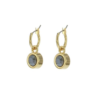 BIBA 80354 Oorhangers goud Dark Grey