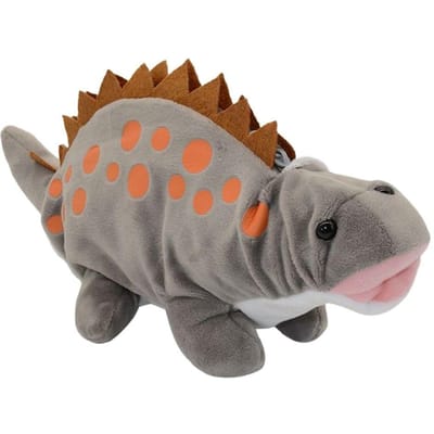 Dinosaurusvormige Etui Creatieve Grote Capaciteit Pluche Etui Pennendoos School Kantoor grijs