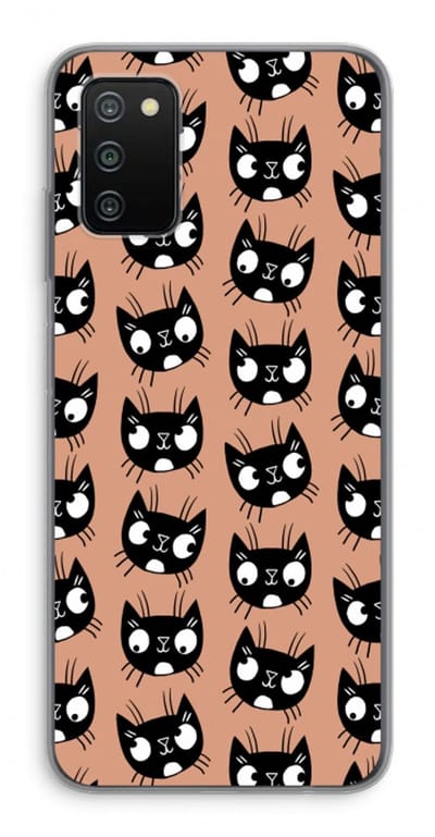 Case Company® - Hoesje geschikt voor Samsung Galaxy A03S hoesje - Kat - Soft Cover Telefoonhoesje - Bescherming aan alle Kanten en Schermrand