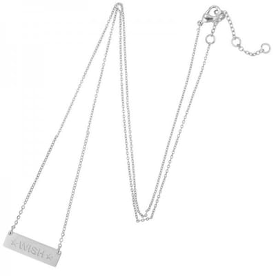 Ketting - Wish - Zilverkleurig, verstelbaar in de gewenste maat