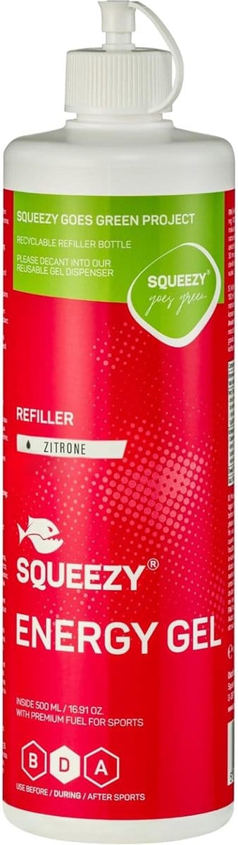 Squeezy Lemon Energiegel Navulling 500ml Transparant