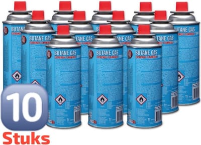 Gasfles butaan gasbus met inhoud van 227gram - 10 stuks in de verpakking